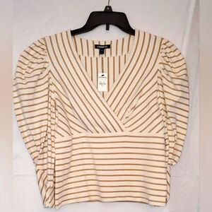 Fashionable Gold Stripped Sweater